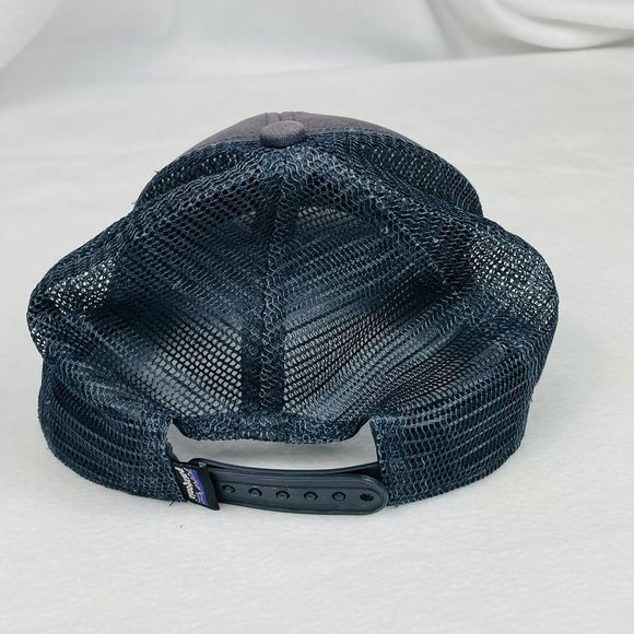 Patagonia Ventura CA Blue Snapback Baseball Trucker Hat Cap OSFM DISTRESSED Read - Picture 4 of 5